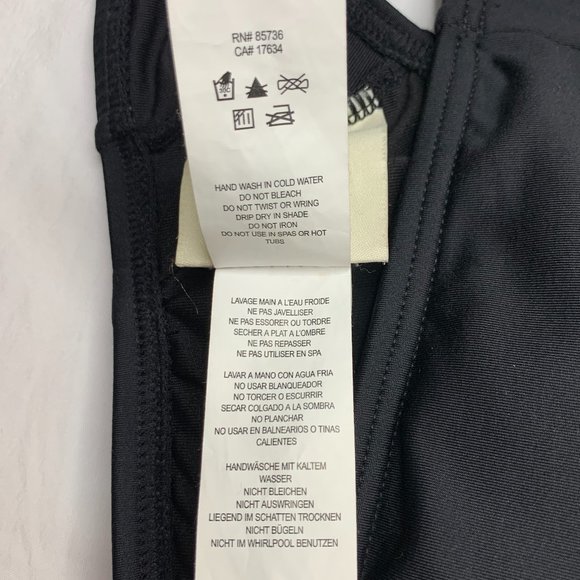 Kate Spade Black White Treasure Beach Logo Bikini Top Sports Bra Size Small - Picture 10 of 13